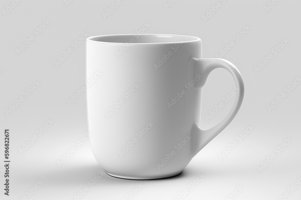 Fototapeta premium white cup isolated on white mockup ai generative
