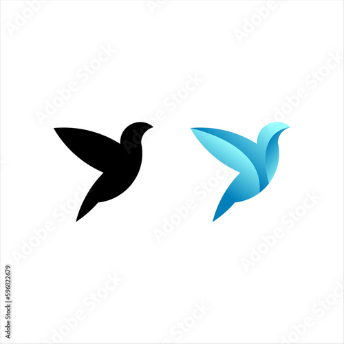 modern gradation abstract bird logo vector design