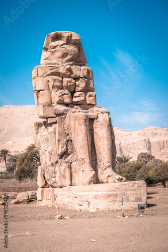 Memnon Kolosse (Amenhotep III) in Luxor, Egypt photo