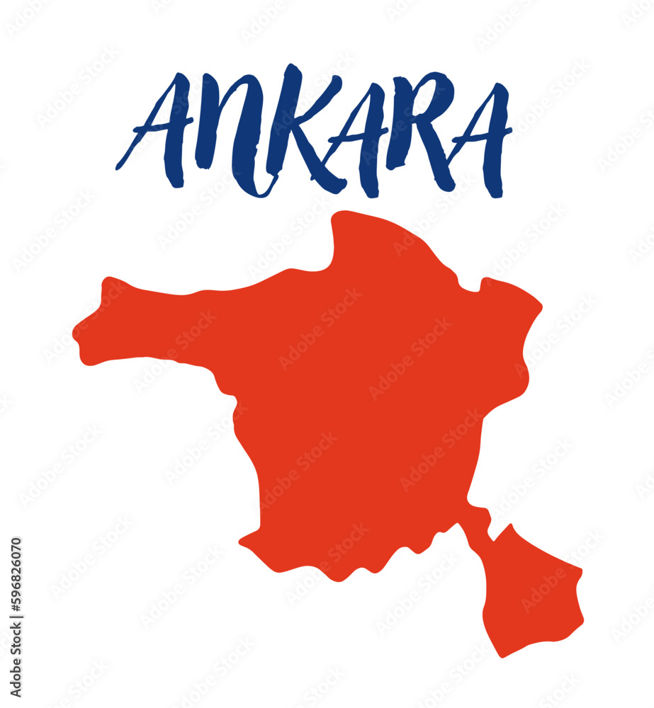Discover Ankara Province's Regions with a Clear Vector Map