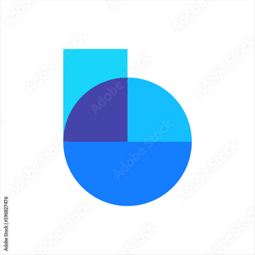 Free Download letter b with overlapping color logo vector design - GFXLoad