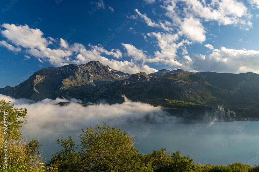Landscape near Lac du Mont Cenis, Savoy, France Landscape near Lac du Mont Cenis, Savoy, France