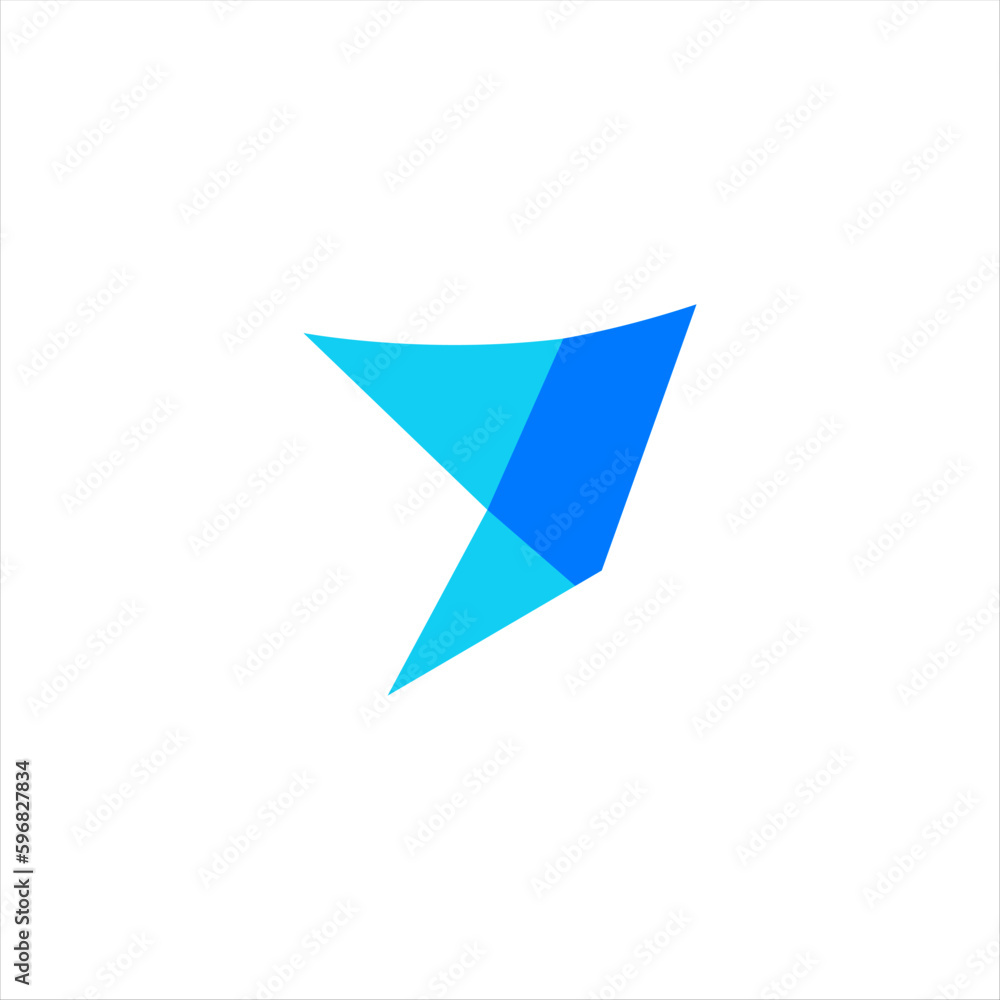 Naklejka premium bird origami overlay color logo vector design