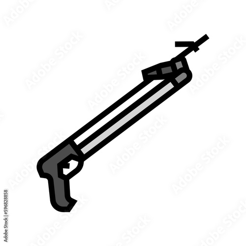 harpoon weapon military color icon vector illustration