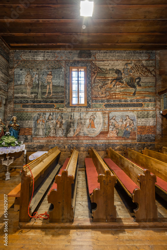 Roman catholic church of Saint-Francis of Assisi, UNESCO site, Hervartov near Bardejov, Slovakia photo