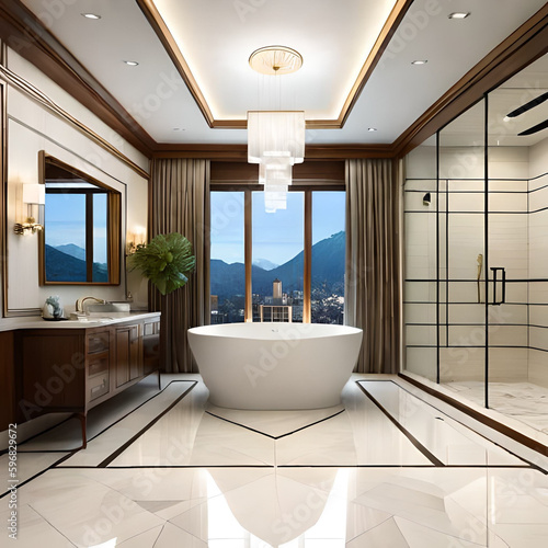 modern bathroom with furniture