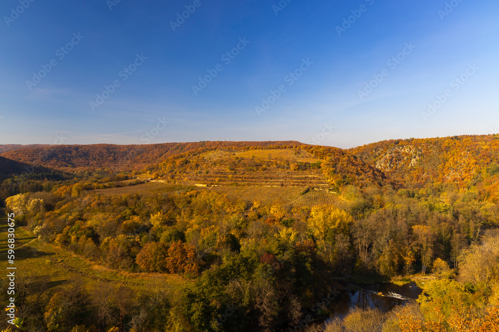 Nine Mills Viewpoint near Hnanice, NP Podyji, Southern Moravia, Czech Republic