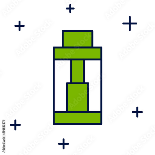 Filled outline Vape mod device icon isolated on white background. Vape smoking tool. Vaporizer Device. Vector