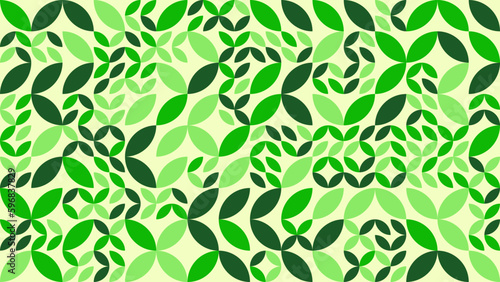 Wallpaper Mural Geometric background pattern of fresh green natural leave and leaf. Vector file. Torontodigital.ca