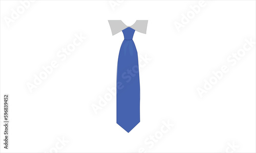 blue tie isolated on white