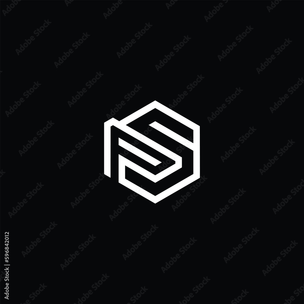 SP initial logo with hexagon concept for business company. black background. SP initial logo with hexagon concept for business company. black background.