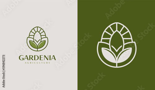 Leaf Flower Plant Agriculture Logo. Universal creative premium symbol. Vector sign icon logo template. Vector illustration