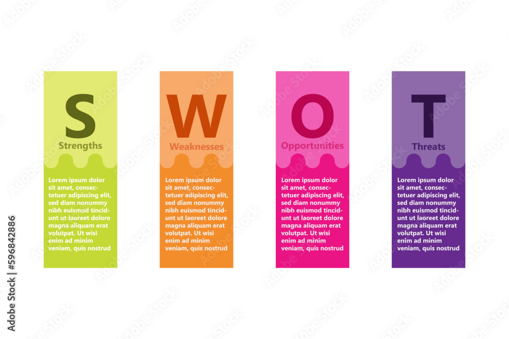 Infographic design templates for business and education can be replaceable. Vector illustration. Process infographic. Swot analysis. Infographic design templates for business and education can be replaceable. Vector illustration. Process infographic. Swot analysis.