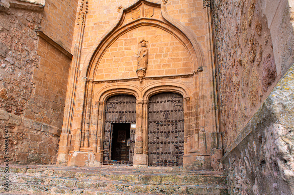 Entrance to the parish church of Belmonte, Cuenca.