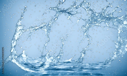 Water splash isolated on background (Generative AI)