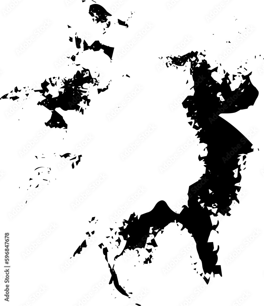 Rustic splash vector texture. Abstract background. Weathered surface and shape. Dirty and damaged backdrop. Vector graphic illustration with transparent white. EPS10.
