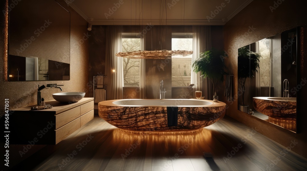 Redefining Bathroom Elegance with Contemporary Design and Generative AI