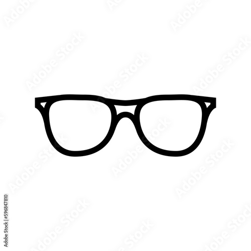 glasses hipster retro line icon vector illustration