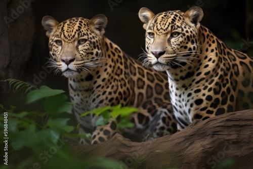 Leopards close up