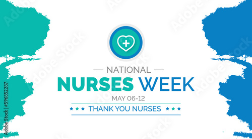 National Nurses Week background or banner design template celebrated in may