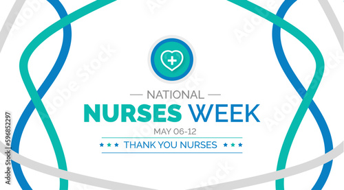 National Nurses Week background or banner design template celebrated in may