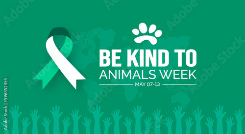 Be Kind To Animals Week background or banner design template celebrated in may