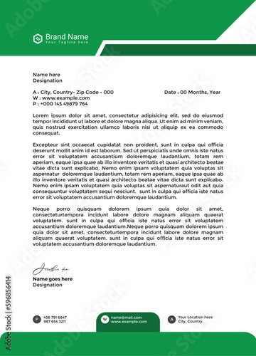 Luxury business letterhead template