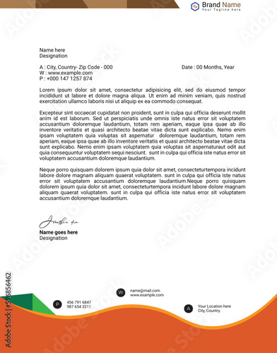 Luxury business letterhead template