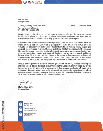 Luxury business letterhead template