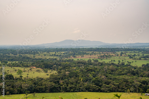 Landscape of jungle area in the Colombian Amazon