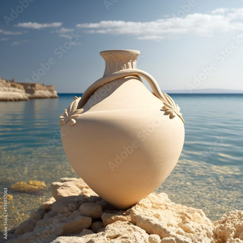 vase on the beach