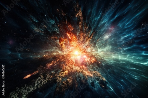 Ethereal Display of Supernova Explosion  Generative AI