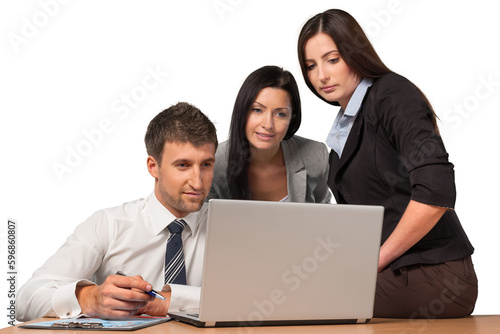 Portrait of Business People Working with Laptop © BillionPhotos.com