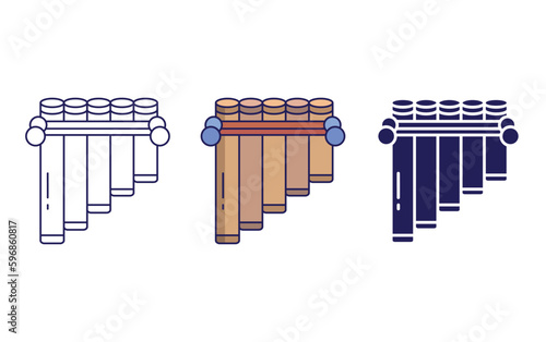 Outline Peruvian vector icon