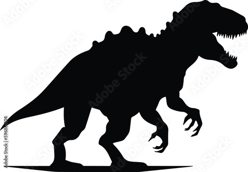 T-rex Logo Monochrome Design Style 