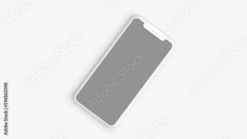 Phone mockup with white background