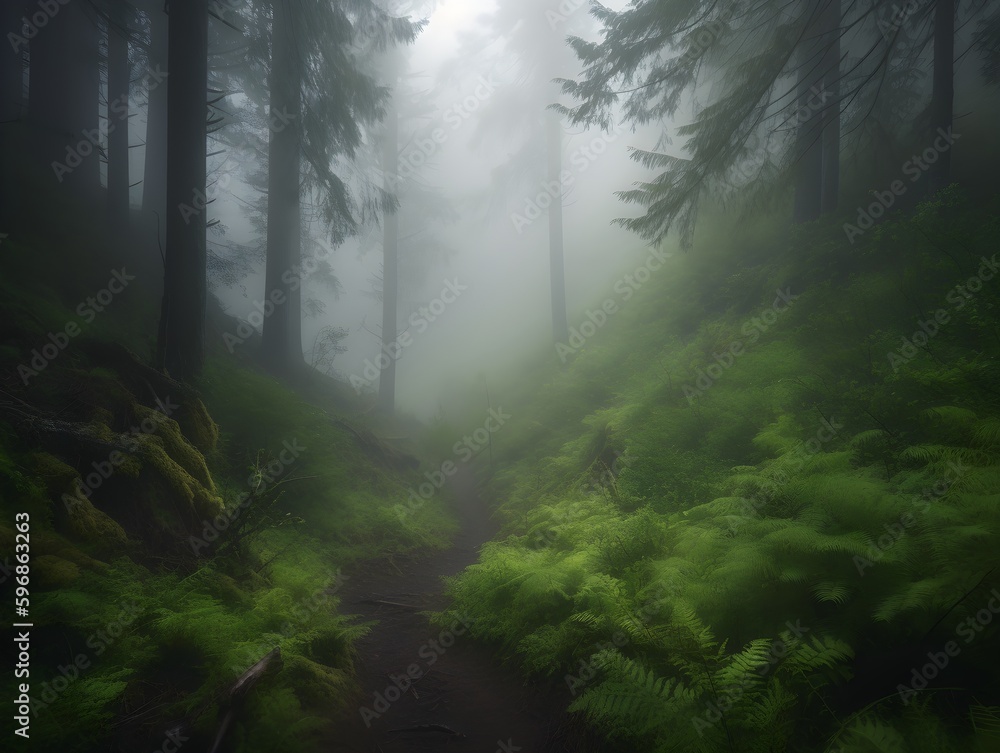 fog in the forest (Generative AI)