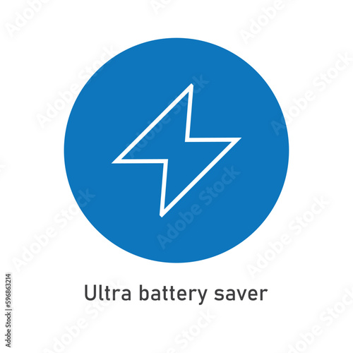 Ultra Battery Saver Icon Vector Image Illustration. Mobile phone Icon . Free Download Ultra Battery Saver Icon Vector Image Illustration. Mobile phone Icon . - GFXLoad