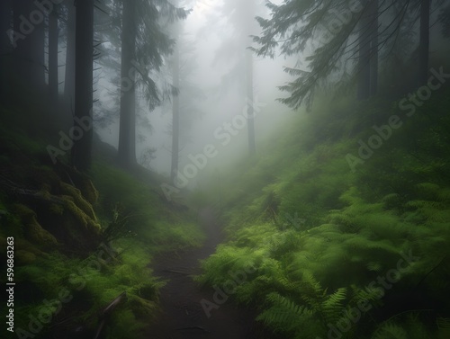 fog in the forest  Generative AI 