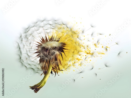flower on a black background (Generative AI)