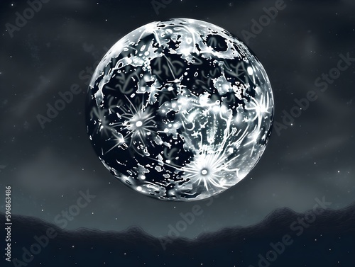 earth and moon (Generative AI)