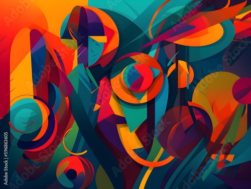 abstract colorful background (Generative AI)