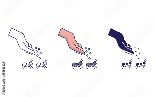 ant powder vector icon