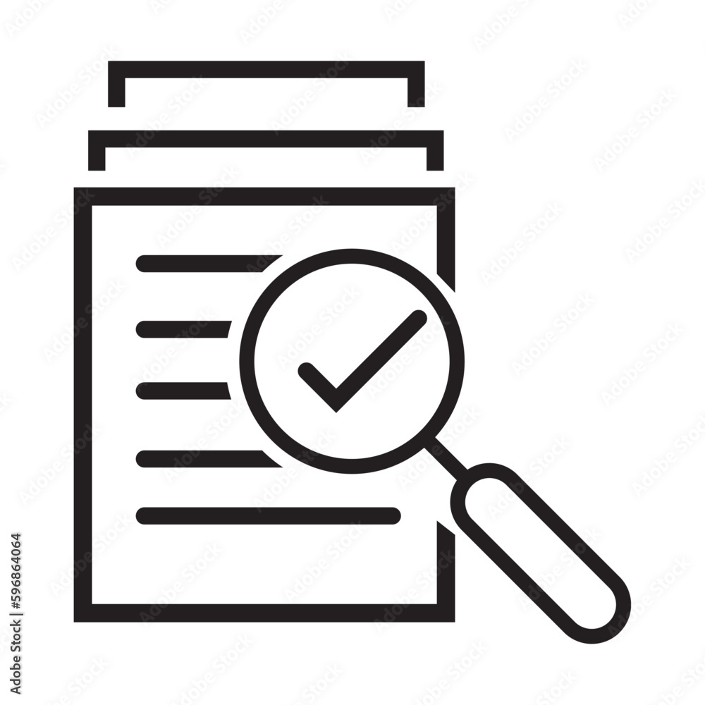 magnifying glass like check assess icon magnifying glass like check assess icon