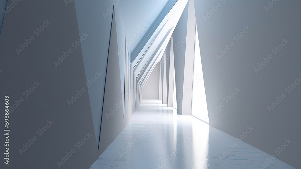 Obraz premium abstract architecture hallway background. Generative AI