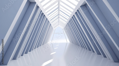 abstract architecture hallway background. Generative AI
