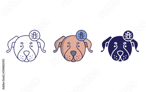 Anti flea vector icon