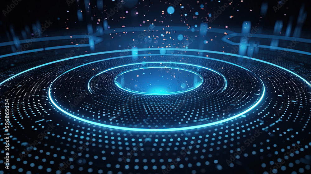 abstract blue technology background.Generaive Ai abstract blue technology background.Generaive Ai