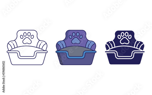 Dog bed vector icon