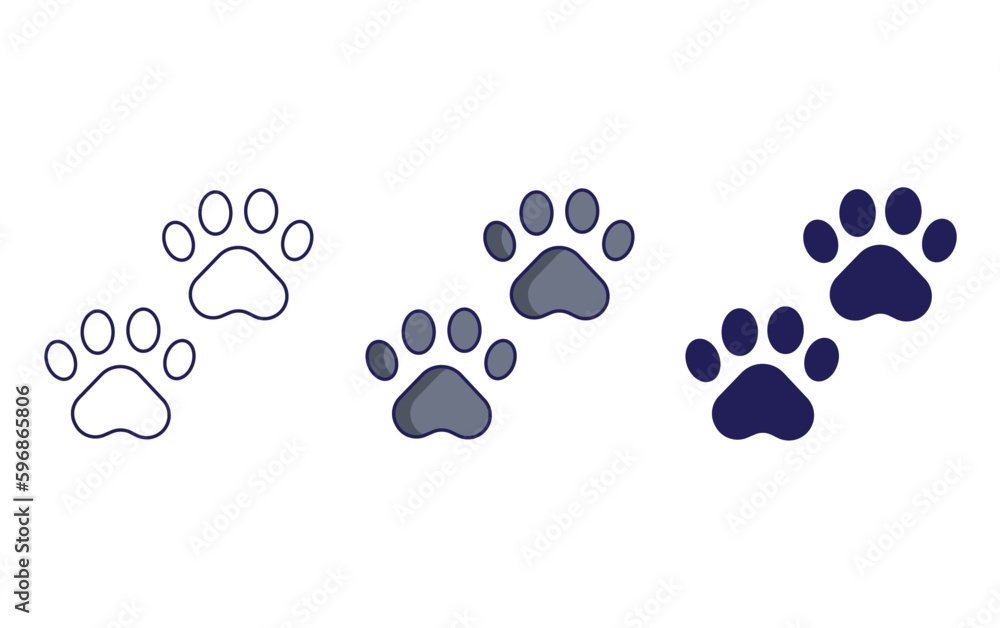Fototapeta premium Paws vector icon